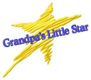 Picture of Grandpas Little Star Machine Embroidery Design