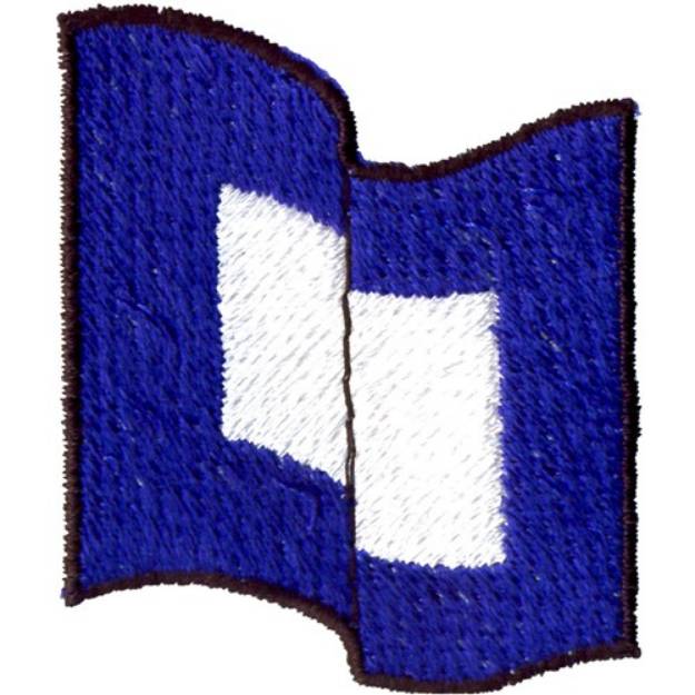 Picture of Nautical Flag, Letter P Machine Embroidery Design