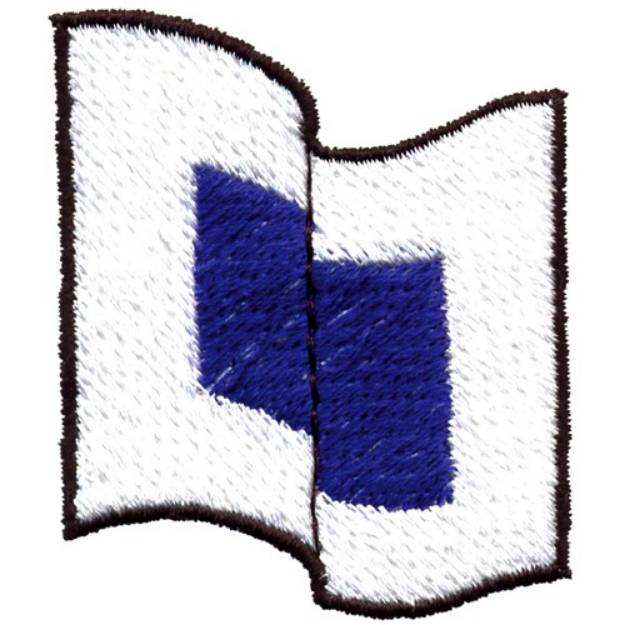 Picture of Nautical Flag, Letter S Machine Embroidery Design