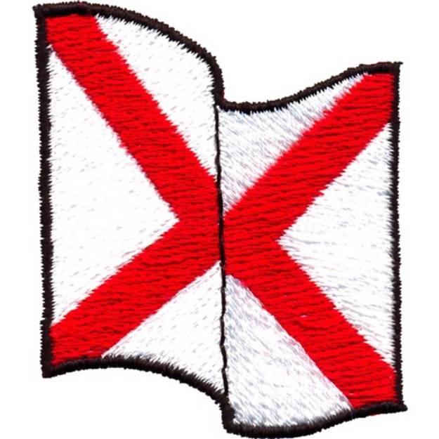 Picture of Nautical Flag, Letter V Machine Embroidery Design