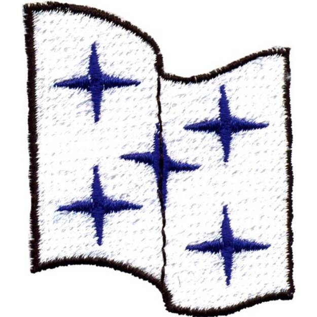 Picture of Nautical Flag, Number 0 Machine Embroidery Design