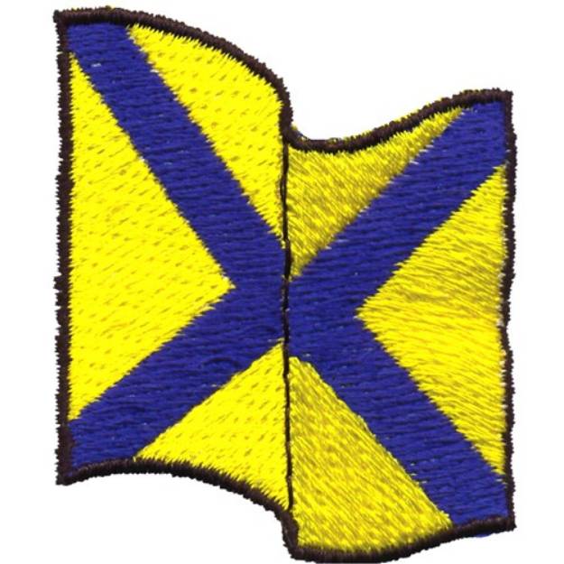Picture of Nautical Flag, Number 5 Machine Embroidery Design