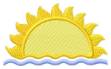 Picture of Sun and Water Machine Embroidery Design