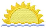 Picture of Sun and Water Machine Embroidery Design