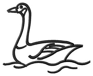 Picture of Goose Outline Machine Embroidery Design