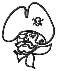 Picture of Pirate Outline Machine Embroidery Design