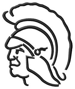 Picture of Spartan Outline Machine Embroidery Design