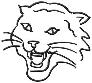 Picture of Wildcat Outline Machine Embroidery Design
