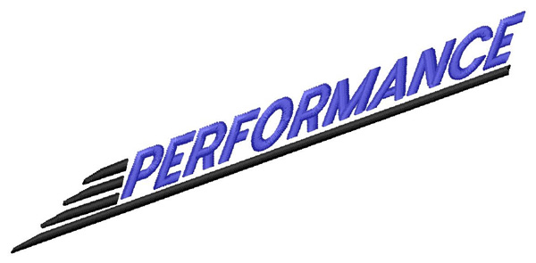 Performance Logo Machine Embroidery Design