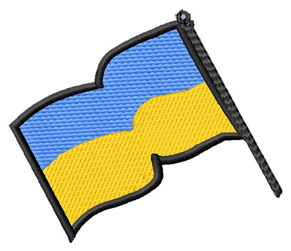 Ukrainian Flag Machine Embroidery Design