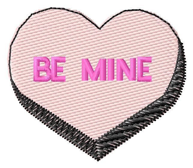 Be Mine Machine Embroidery Design