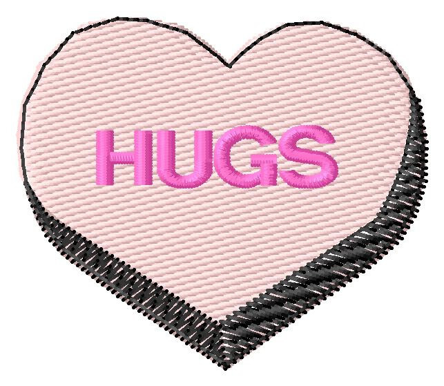 Hugs Machine Embroidery Design