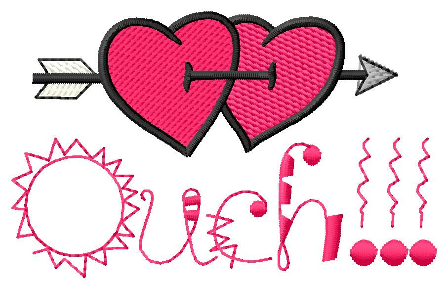 Ouch Machine Embroidery Design