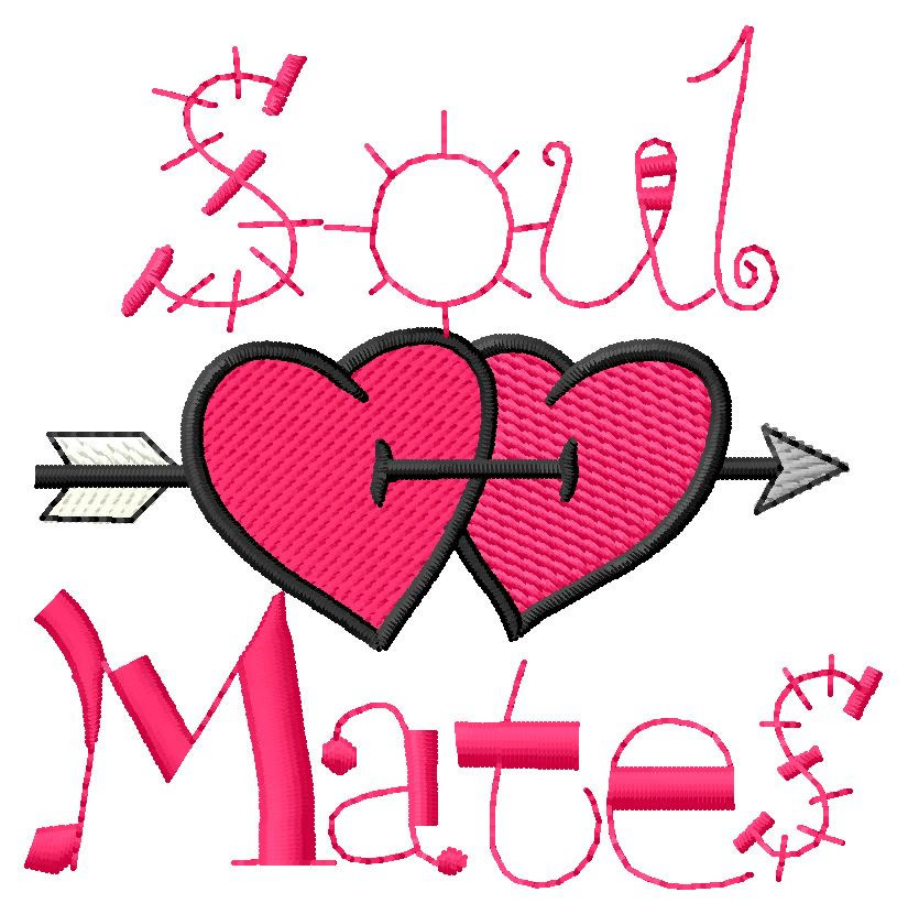 Soul Mates Machine Embroidery Design