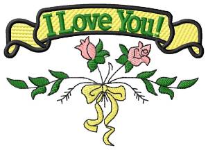 Picture of I Love You! Machine Embroidery Design