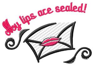 Picture of My Lips are Sealed! Machine Embroidery Design