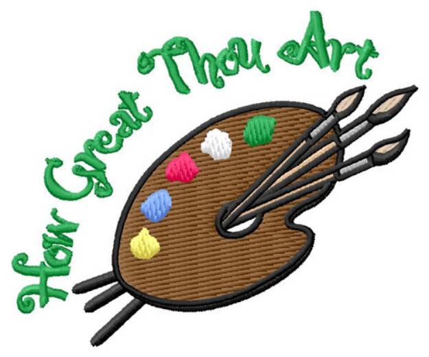 Picture of How Great Thou Art Machine Embroidery Design