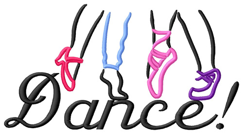 Dance! Machine Embroidery Design