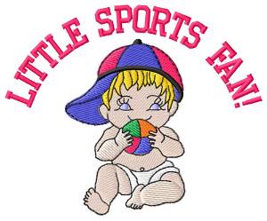 Picture of Little Sports Fan! Machine Embroidery Design