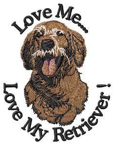 Picture of Love My Retriever Machine Embroidery Design