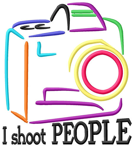 I Shoot People Machine Embroidery Design