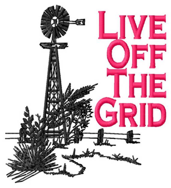 Picture of Live Off the Grid Machine Embroidery Design