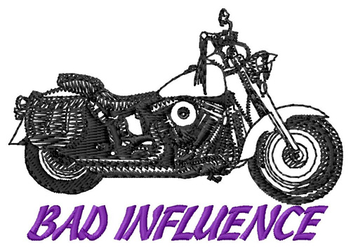 Bad Influence Machine Embroidery Design