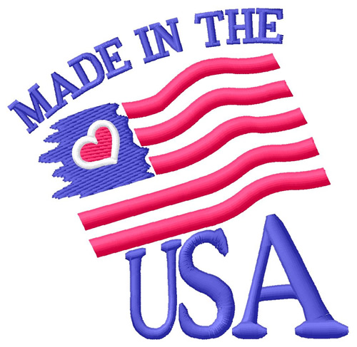 Made in the USA Machine Embroidery Design