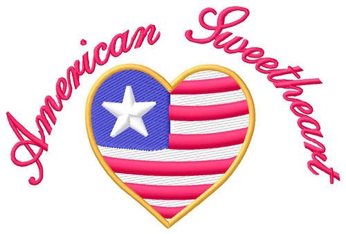 American Sweetheart Machine Embroidery Design