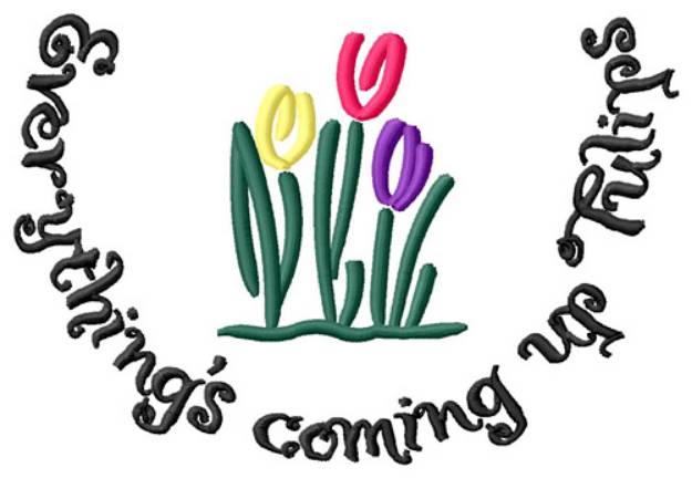 Picture of Everythings Coming Up Tulips Machine Embroidery Design