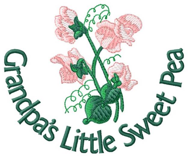 Picture of Grandpas Little Sweet Pea Machine Embroidery Design