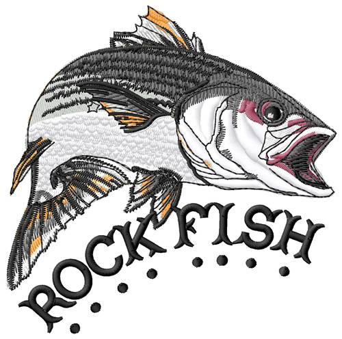 Rockfish Machine Embroidery Design