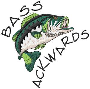 Picture of Bass Ackwards Machine Embroidery Design