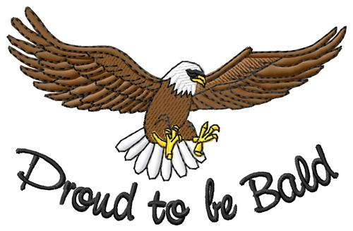 Proud to be Bald Machine Embroidery Design