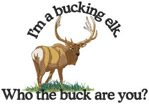 Picture of Bucking Elk Machine Embroidery Design