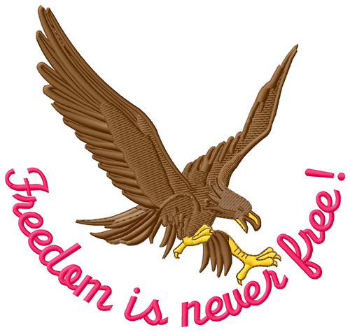 Freedom in Never Free! Machine Embroidery Design