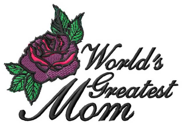 Picture of Worlds Greatest Mom Machine Embroidery Design