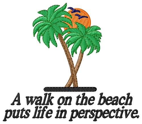 Walk on the Beach Machine Embroidery Design