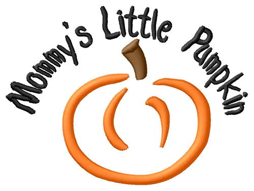 Mommys Little Pumpkin Machine Embroidery Design