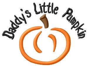 Picture of Daddys Little Pumpkin Machine Embroidery Design