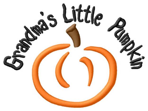 Picture of Grandmas Little Pumpkin Machine Embroidery Design