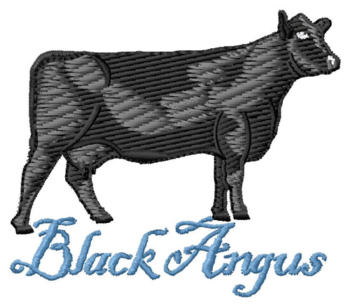 Black Angus Machine Embroidery Design