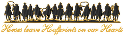 Hoofprints On Our Hearts Machine Embroidery Design