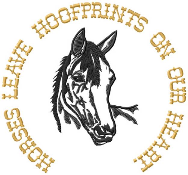 Picture of Hoofprints On Our Hearts Machine Embroidery Design