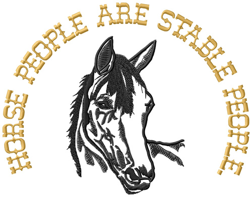 Stable People Machine Embroidery Design