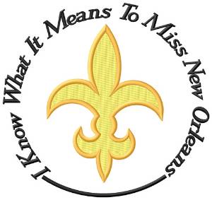 Picture of To Miss New Orleans Machine Embroidery Design