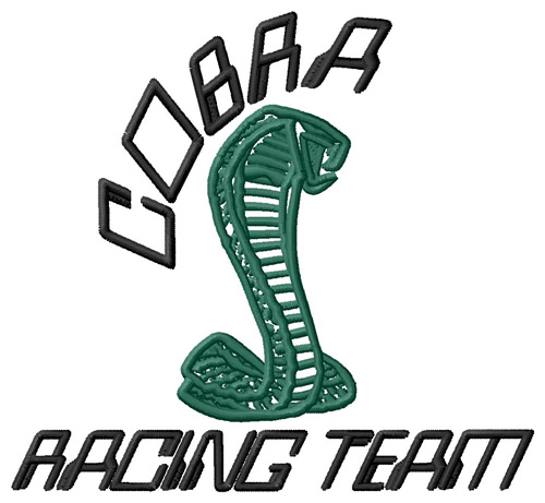 Cobra Racing Team Machine Embroidery Design