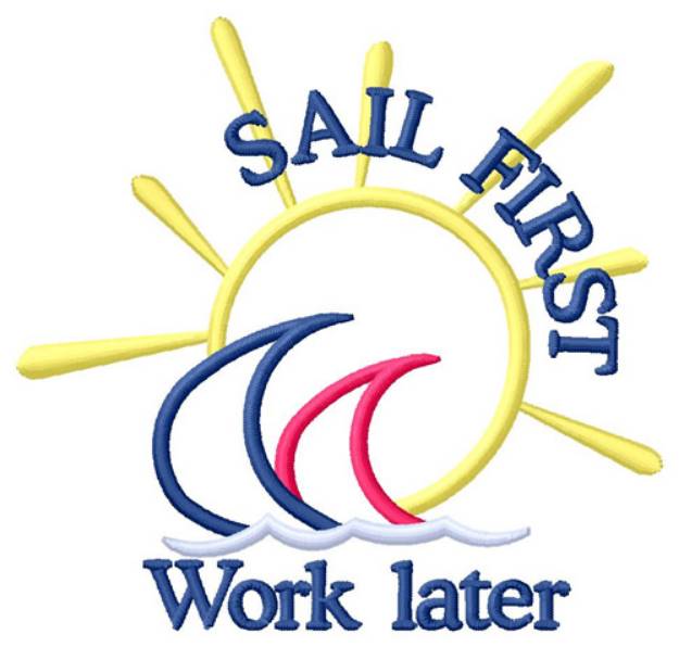 Picture of Sail First Machine Embroidery Design