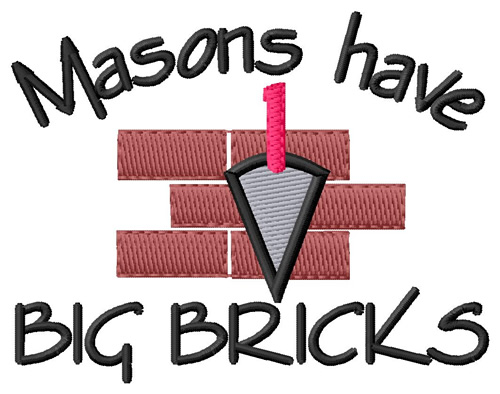 Big Bricks Machine Embroidery Design