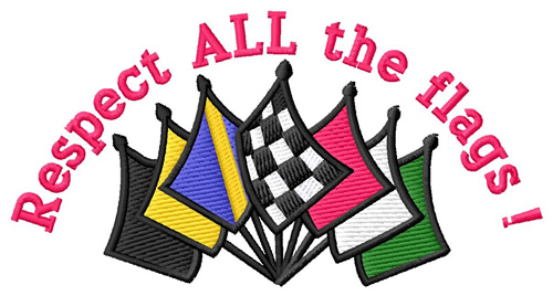 Respect All the Flags Machine Embroidery Design